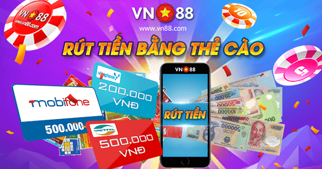 Cach rut tien Vn88 qua the cao