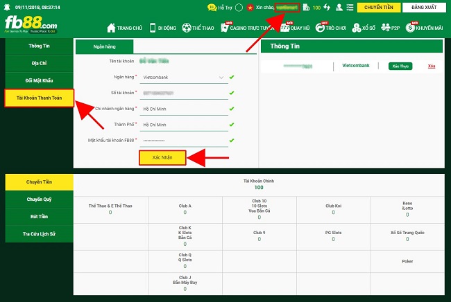 Cach rut tien tai nha cai Fb88 ngan hang dia phuong