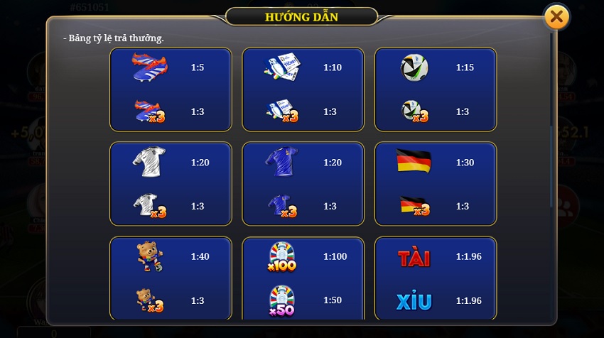 Bảng thanh toán Football Spin W88 Ty le thuong game Football Spin W88