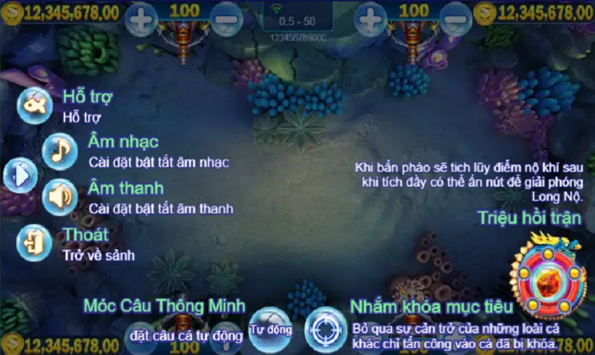 Giao dien game Royal Fishing W88