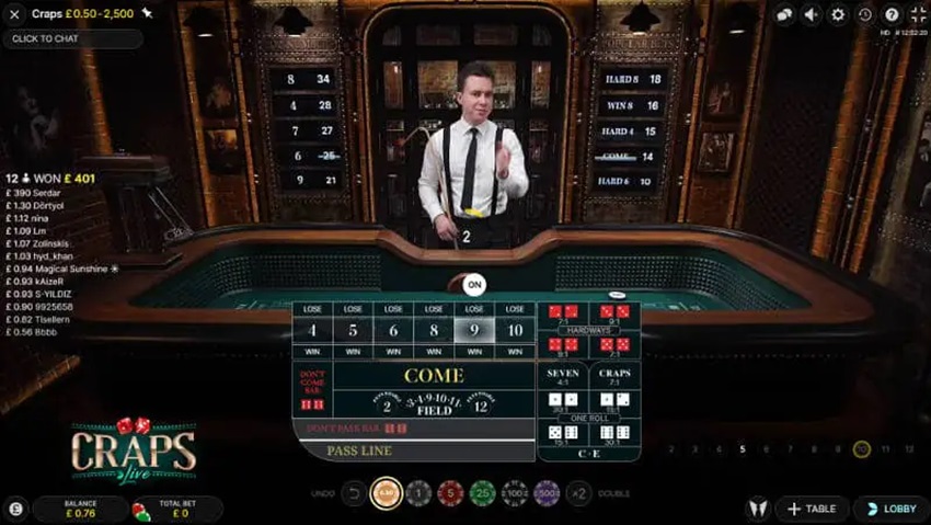 Luat choi game Craps W88